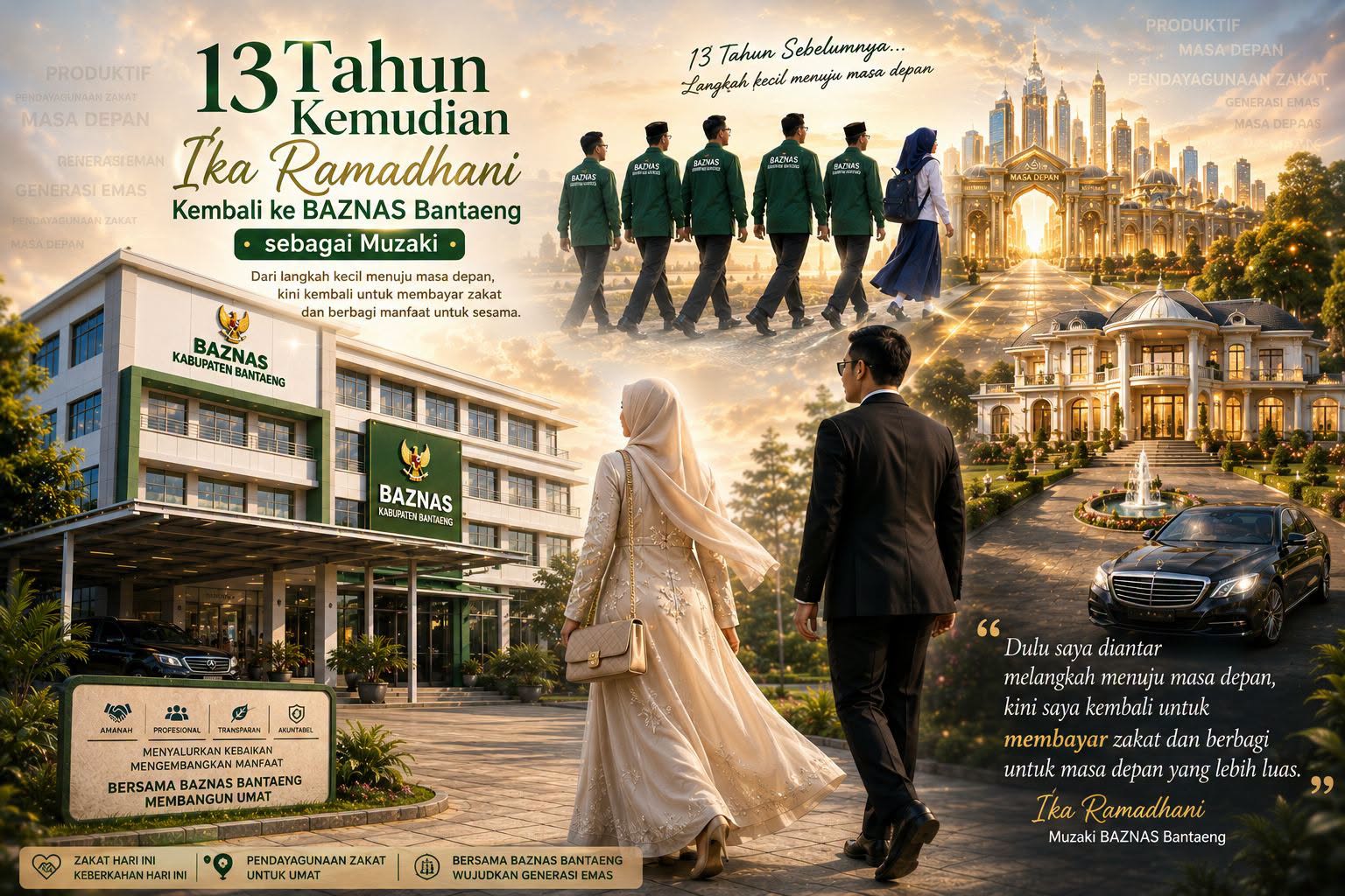 13 Tahun Kemudian Ika Ramadhani Kembali ke BAZNAS Bantaeng sebagai Muzaki 